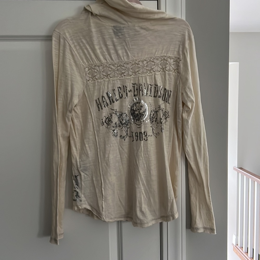 Harley Davidson Cream Top